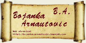Bojanka Arnautović vizit kartica